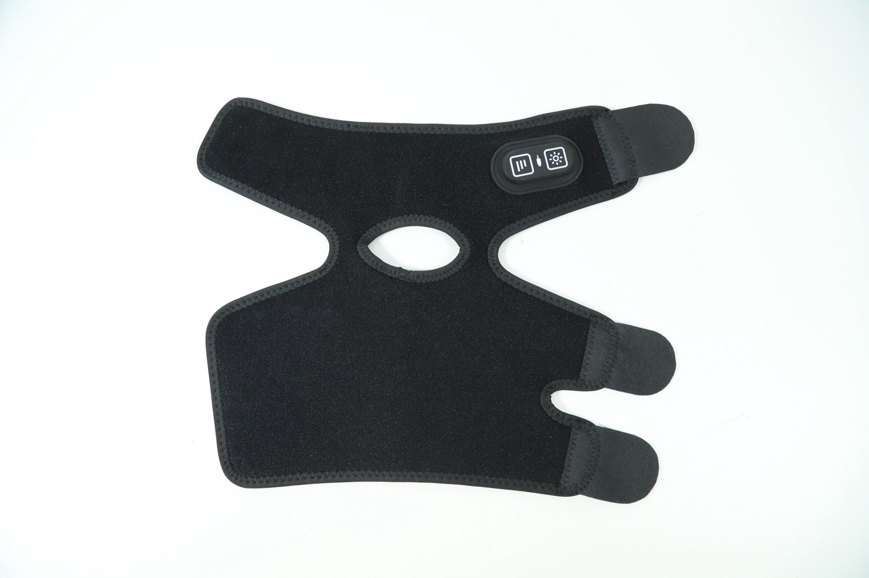 Red light therapy ankle wrap, outside with control buttons