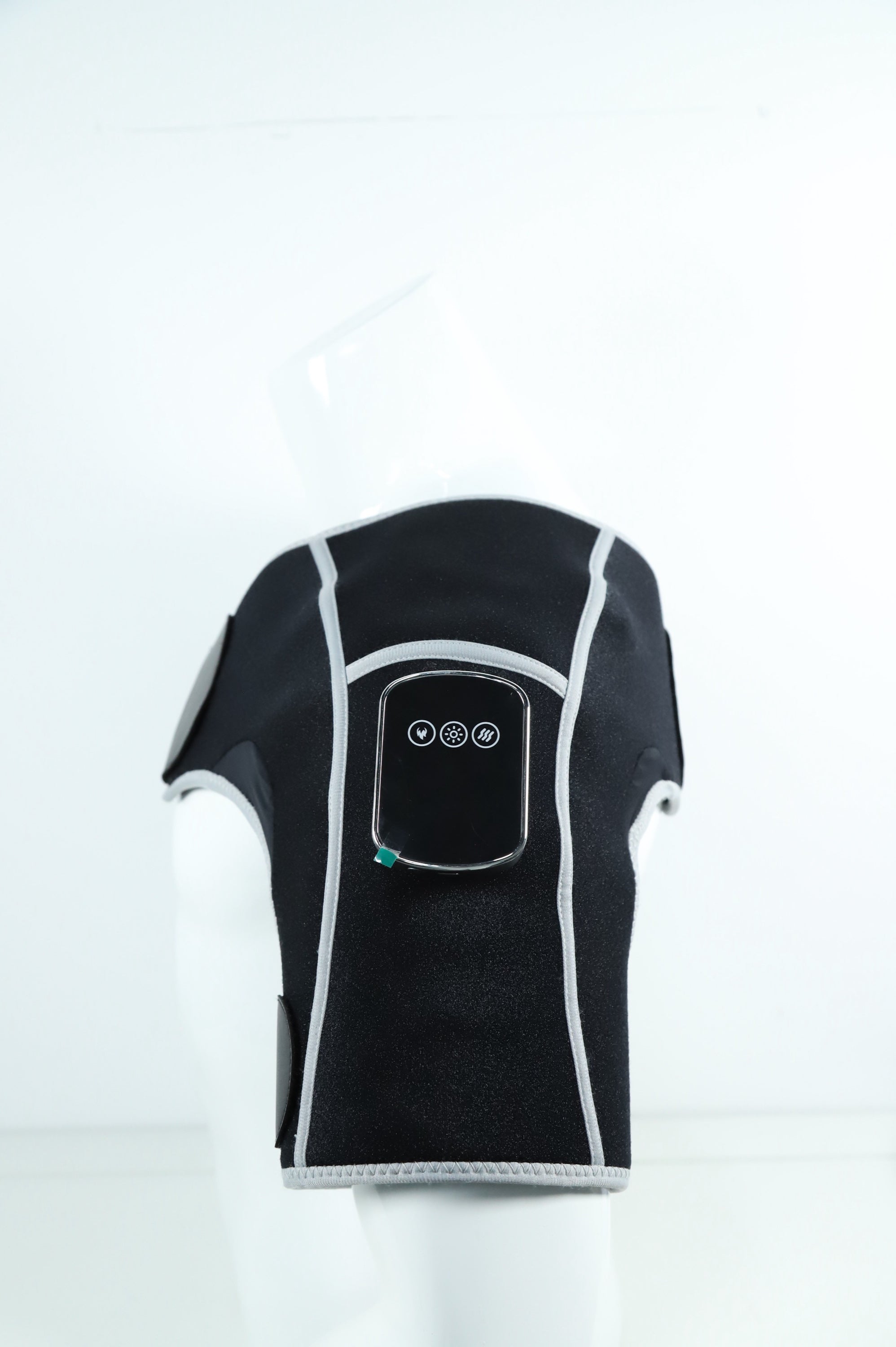 Shoulder wrap fitted over the shoulder with the strap fastened