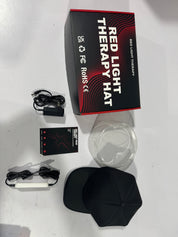 Red light therapy cap with box, controller and cables