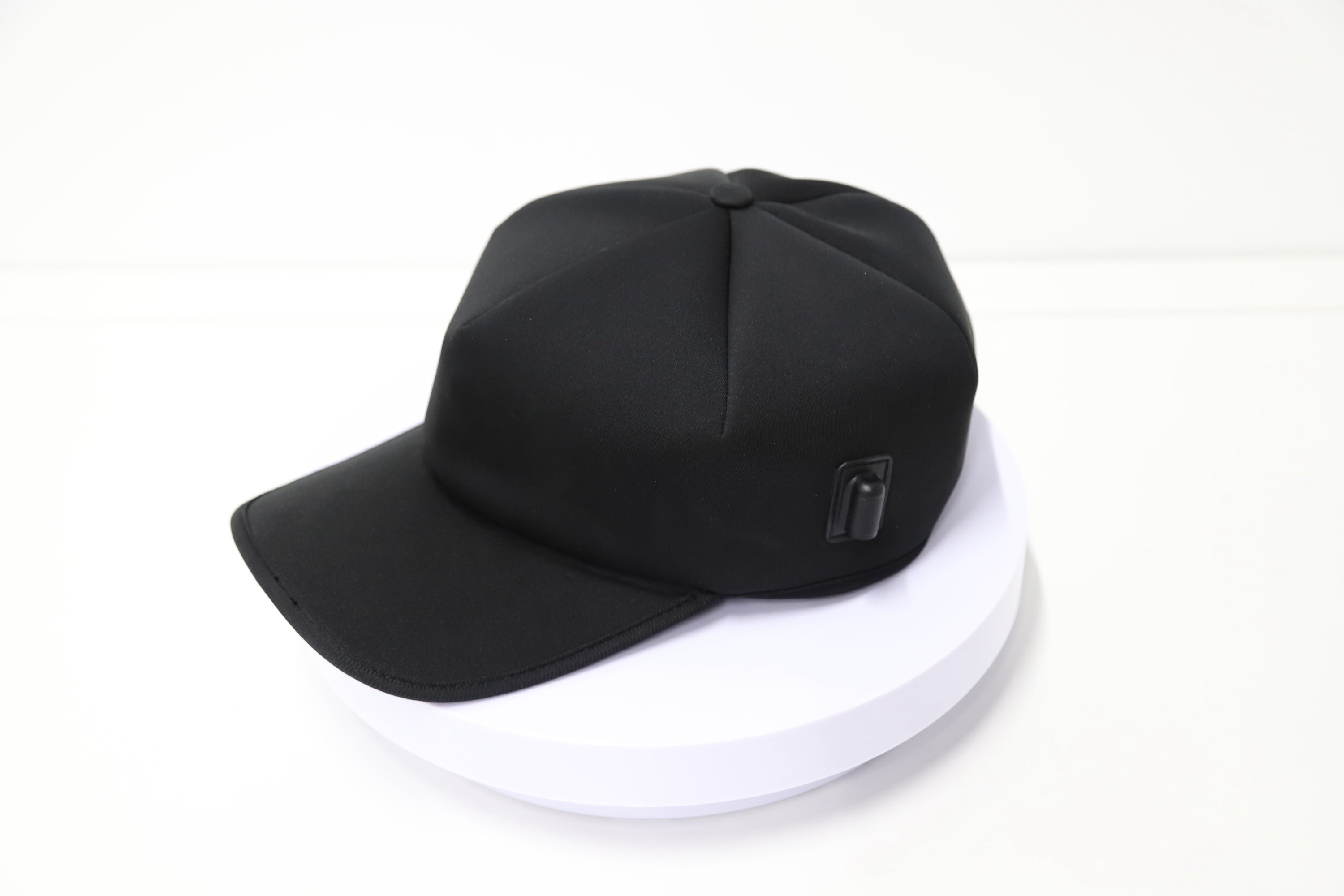 Red light therapy cap, side view
