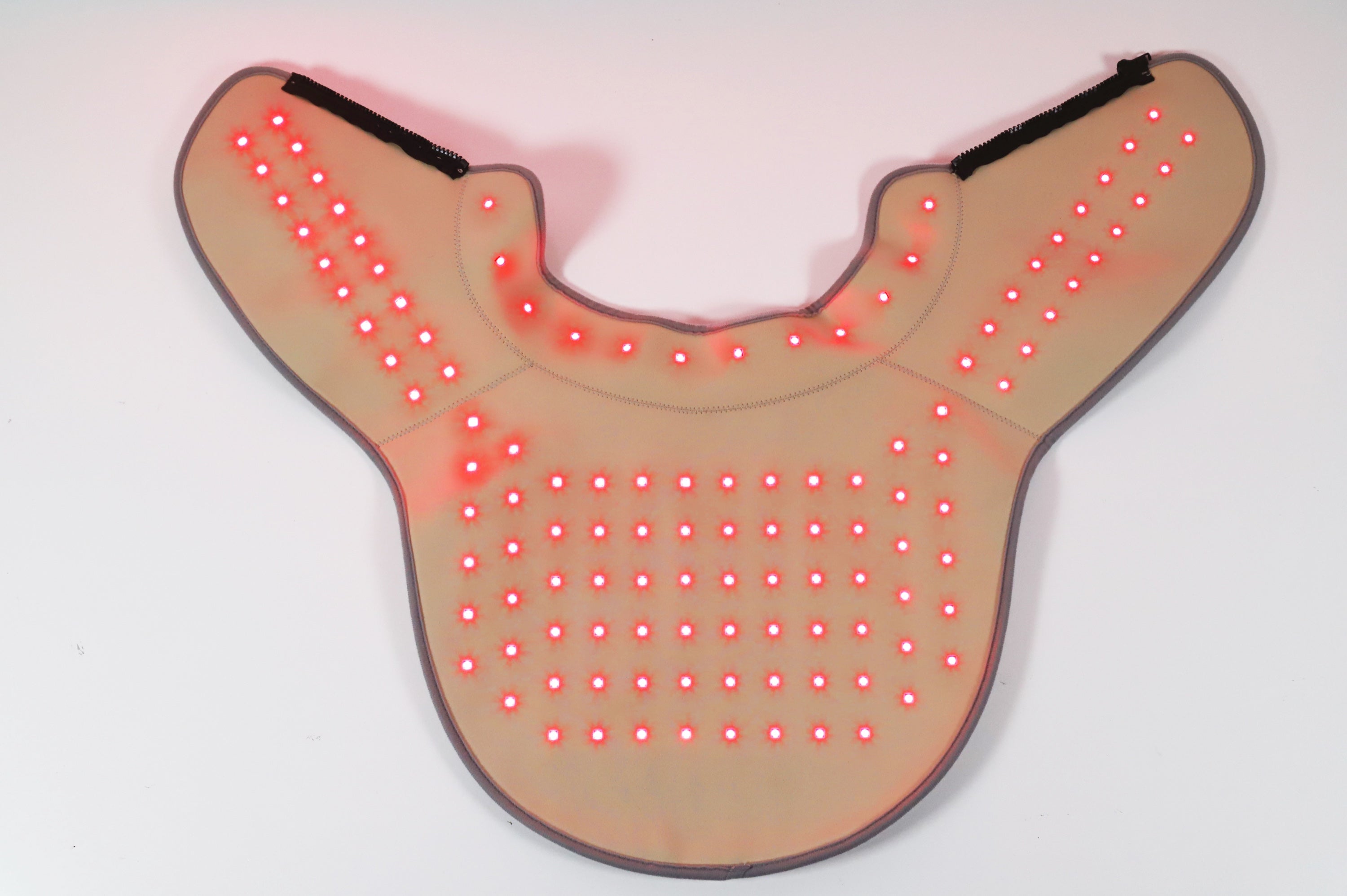 120 LEDs lit at 660nm red and 850nm near-infrared light
